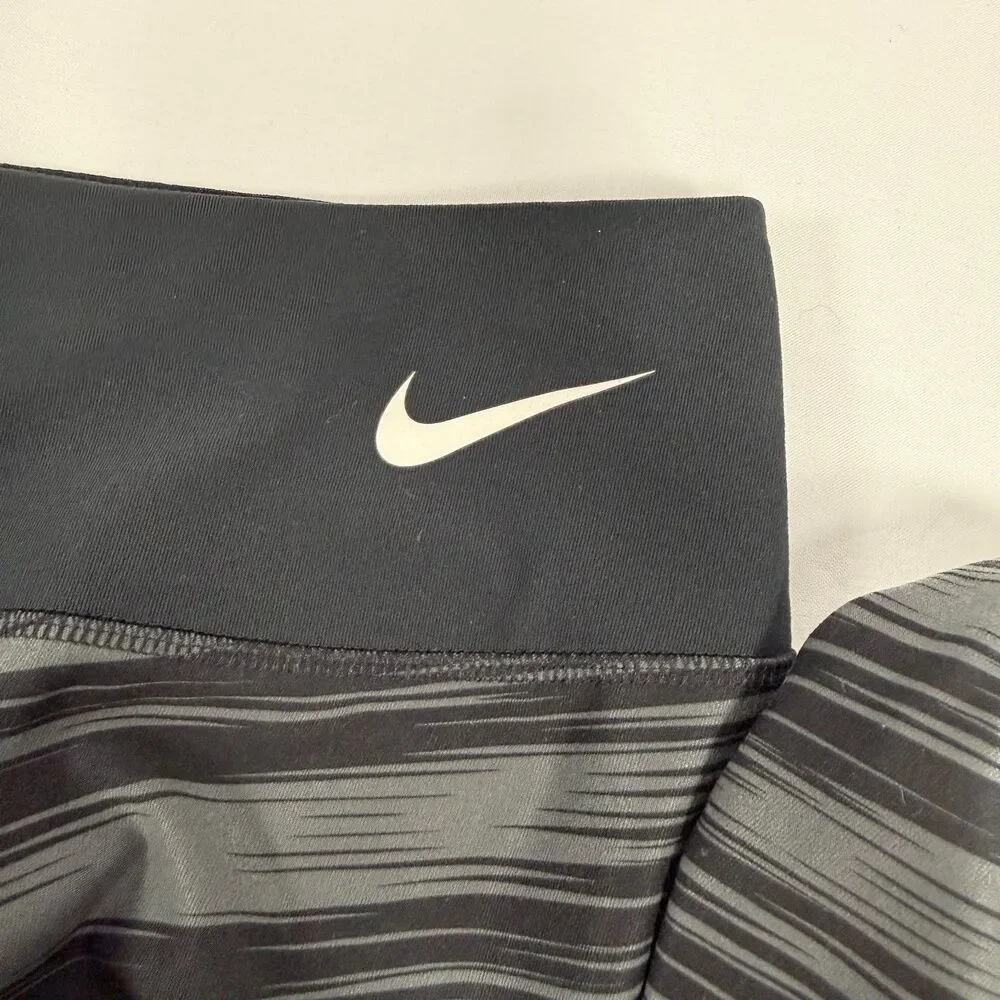 Nike NFL Eagles Dri-Fit Striped Leggings Black Grey Size S Small